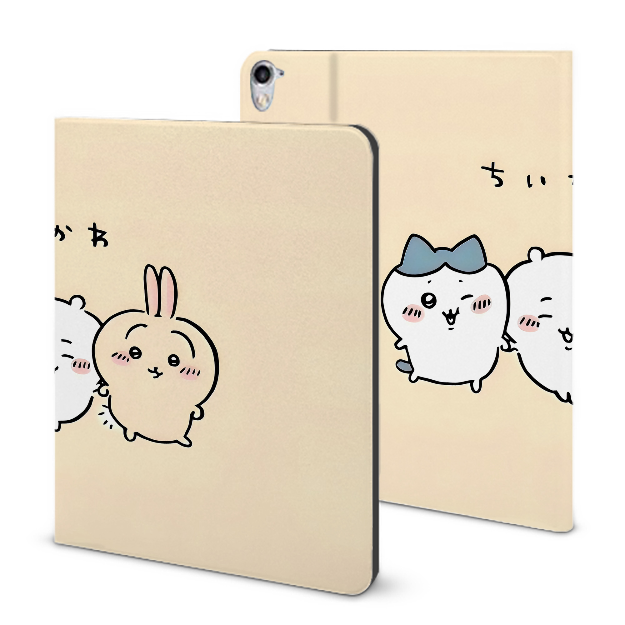 （画像用） ちいかわ Chii-kawa IPad ケース ブック型 PUレザー TPU 耐衝撃 軽量 薄型 ペン収納なし 全面保護 IPad 各モデル対応